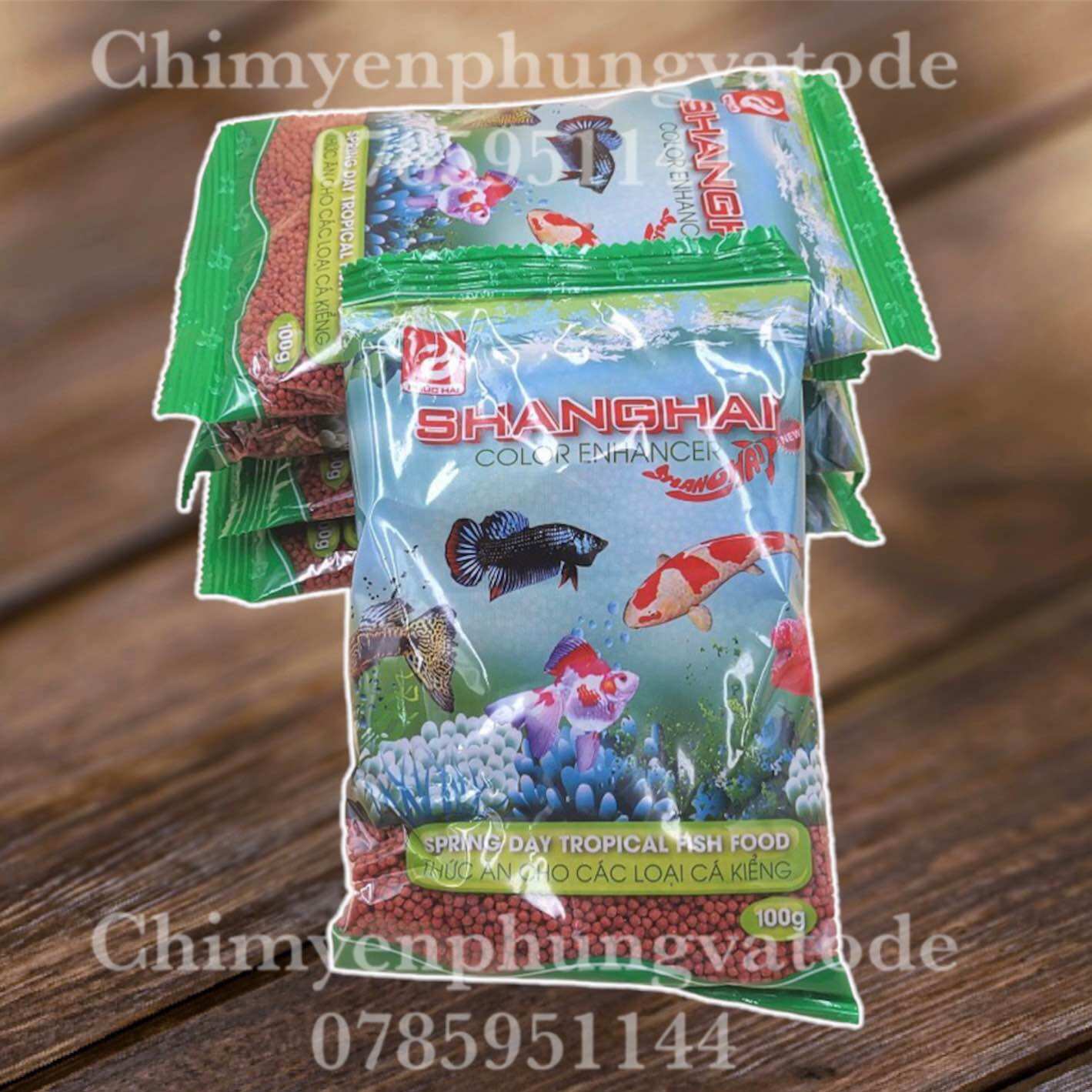 Thức Ăn Cá ShangHai 100gr - Cám Cá Cảnh (nhiều kích cỡ viên) cho đủ loại Cá Cảnh.
