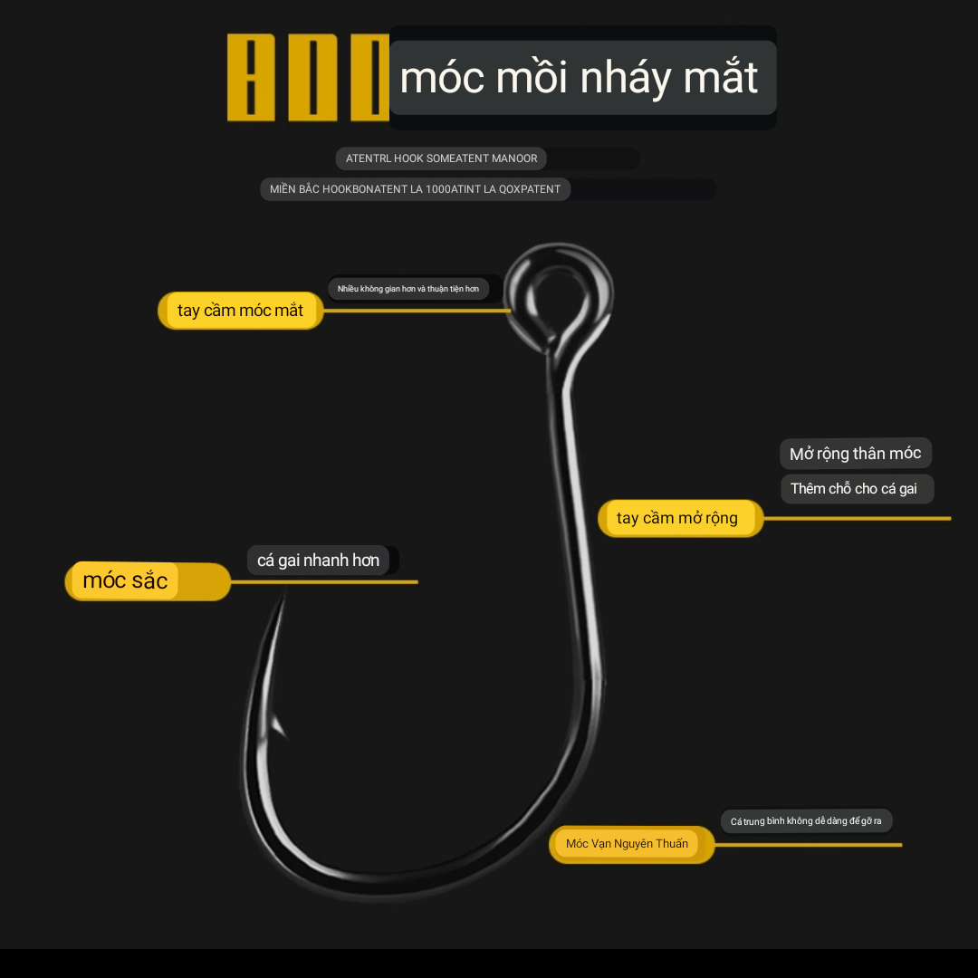 Lưỡi đơn lắp mồi cá giả câu lure , lưỡi mồi giả câu lure