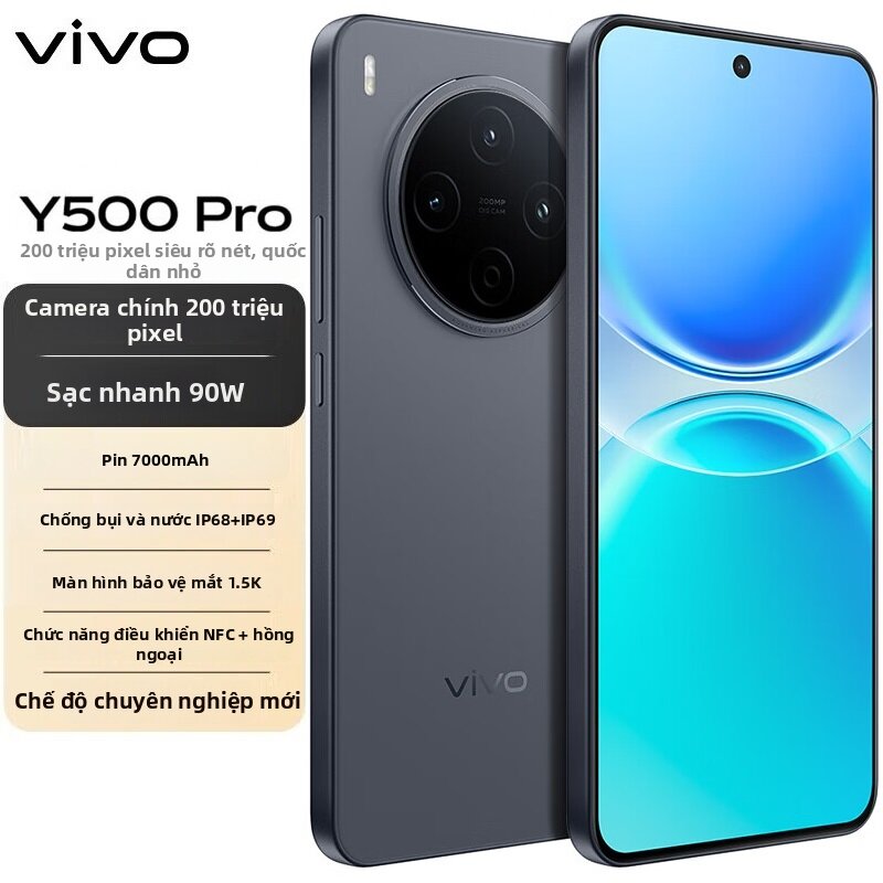 vivo | Điện Thoại Thông Minh 5G: Camera Siêu Sáng 200MP, Pin 7000mAh, Sạc Nhanh 90W, Chống Nước Hoàn Toàn, NFC, Infrared
