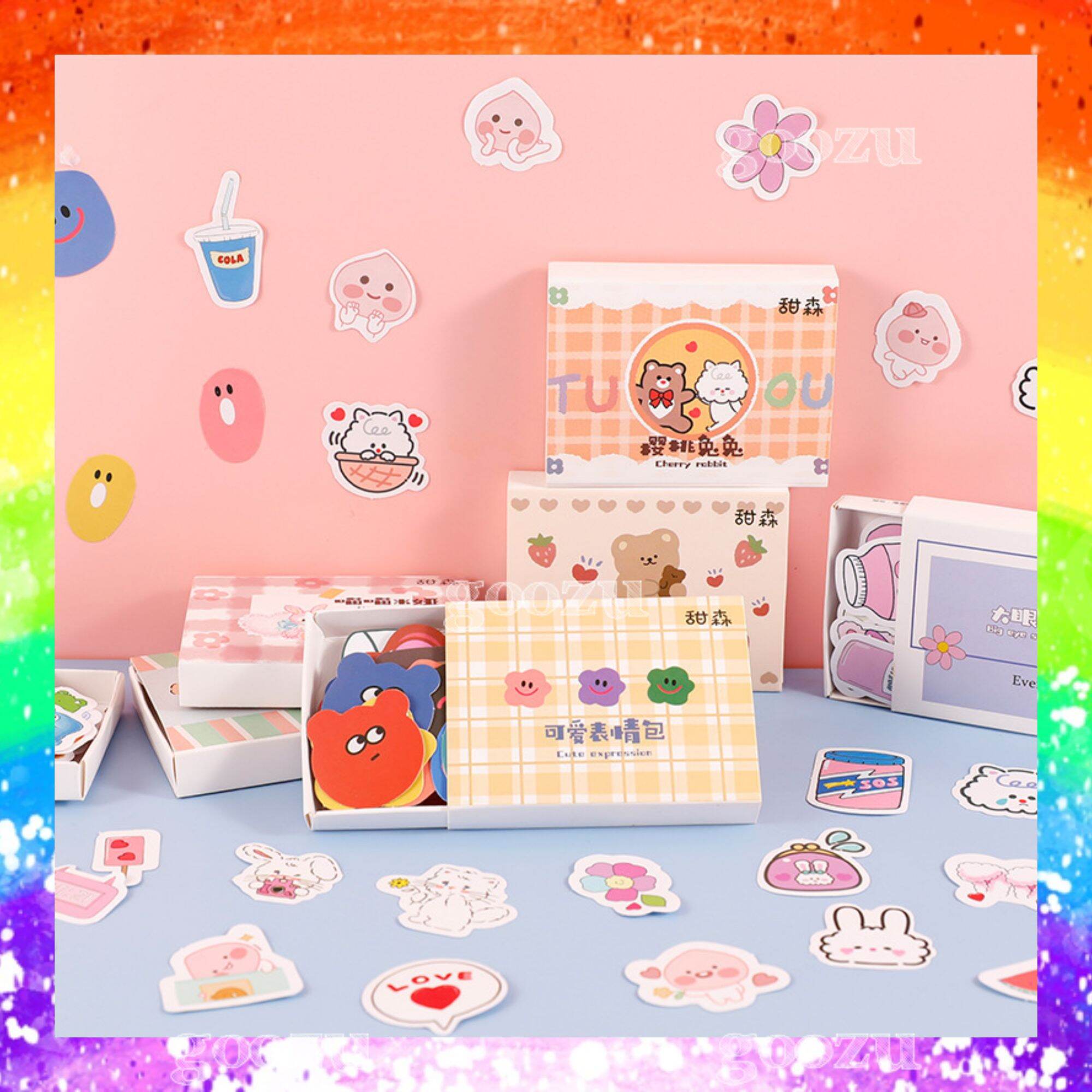 Hộp 100 hình dán sticker trang trí