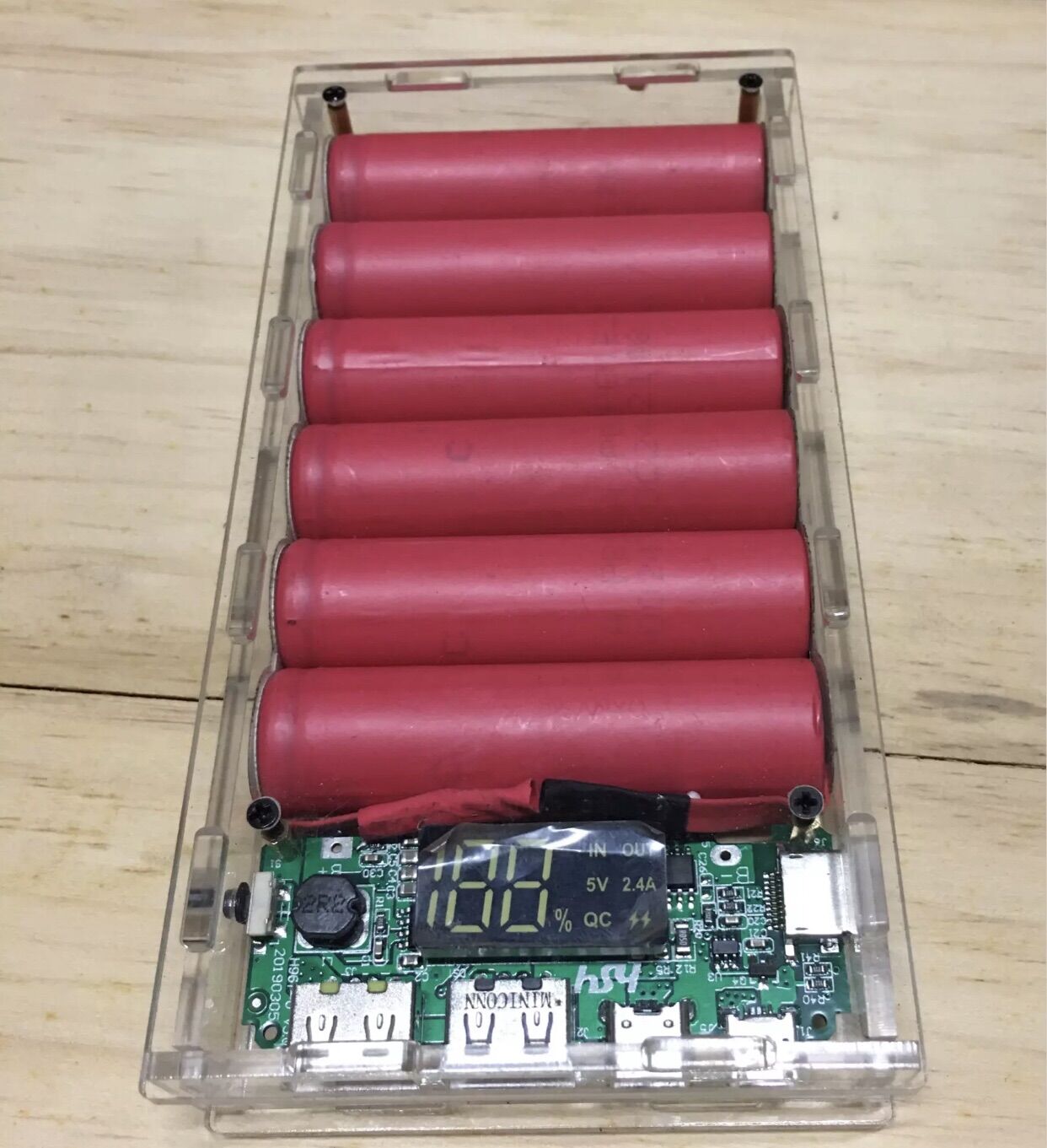 Box mica sạc dự phòng 6 cell type C, IP,micro