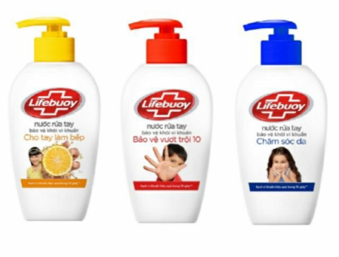 (4chai tặng bình TTinh) 1 chai nước rửa tay lifebuoy 180g các loại