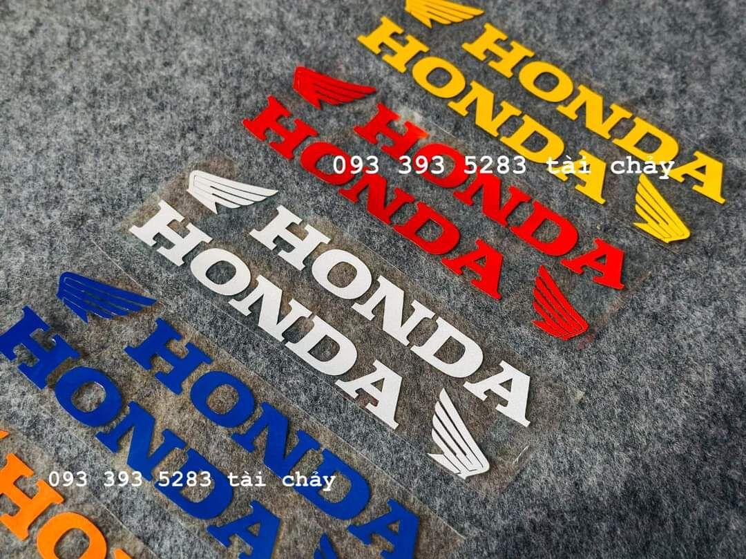 [ 1 CẶP ] TEM HONDA DÁN PHUỘC TRƯỚC PHẢN QUANG ( 1 CẶP )