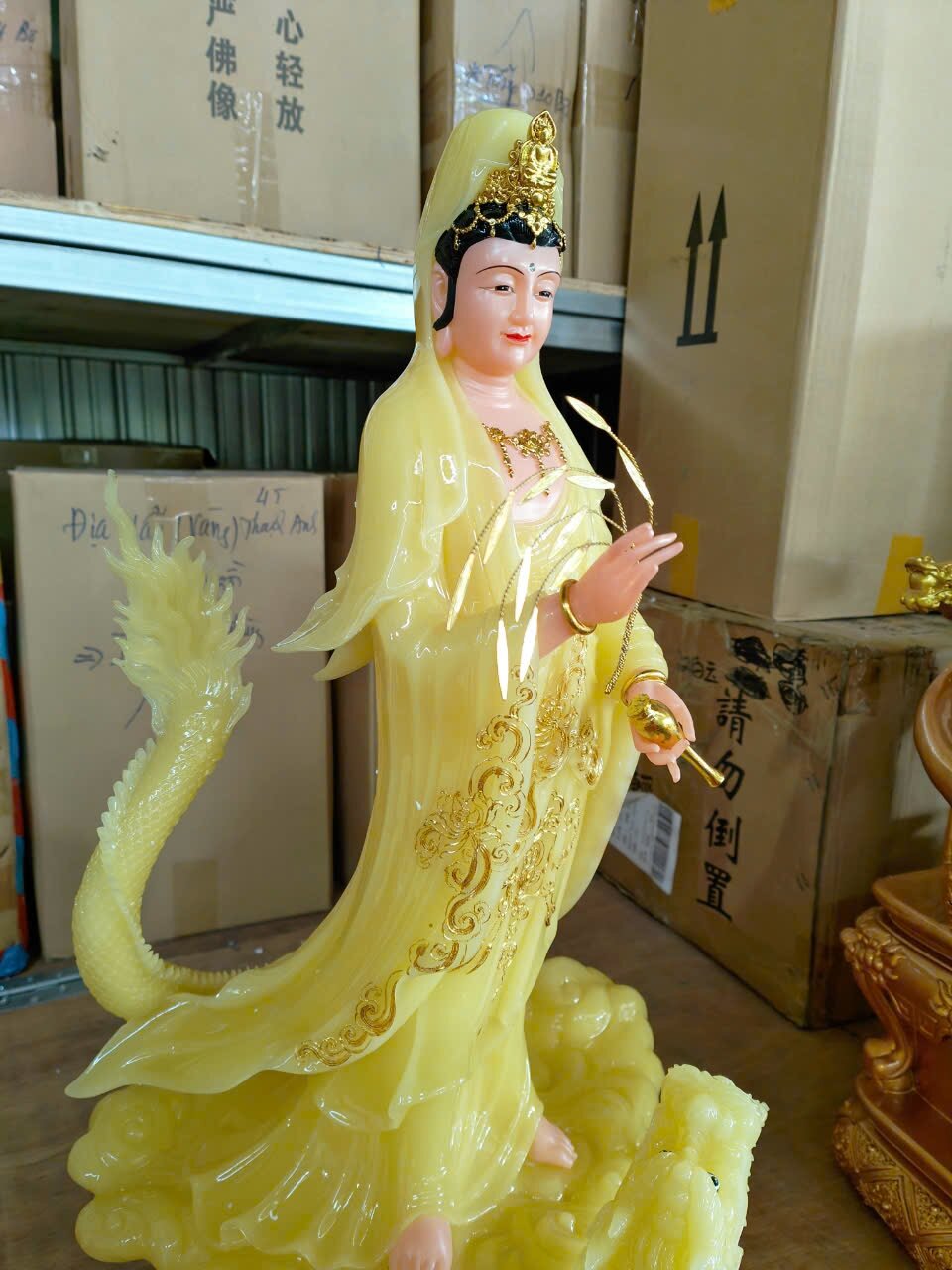 Tượng Quan Âm Nam Hải cao 70cm