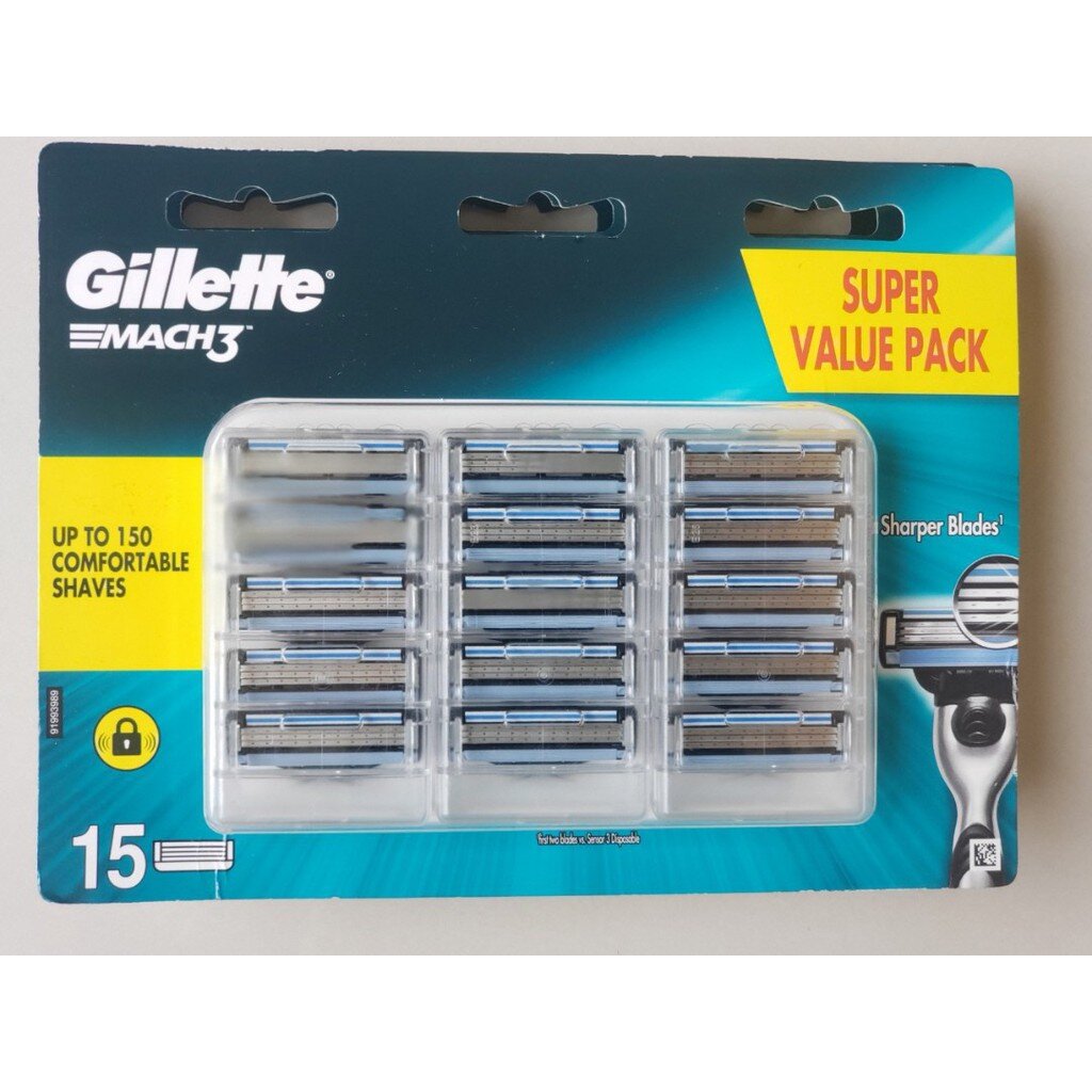 Hộp lưỡi dao cạo râu Gillette Mach 3, đảm bảo vừa tất cả cán dao Gillette March3