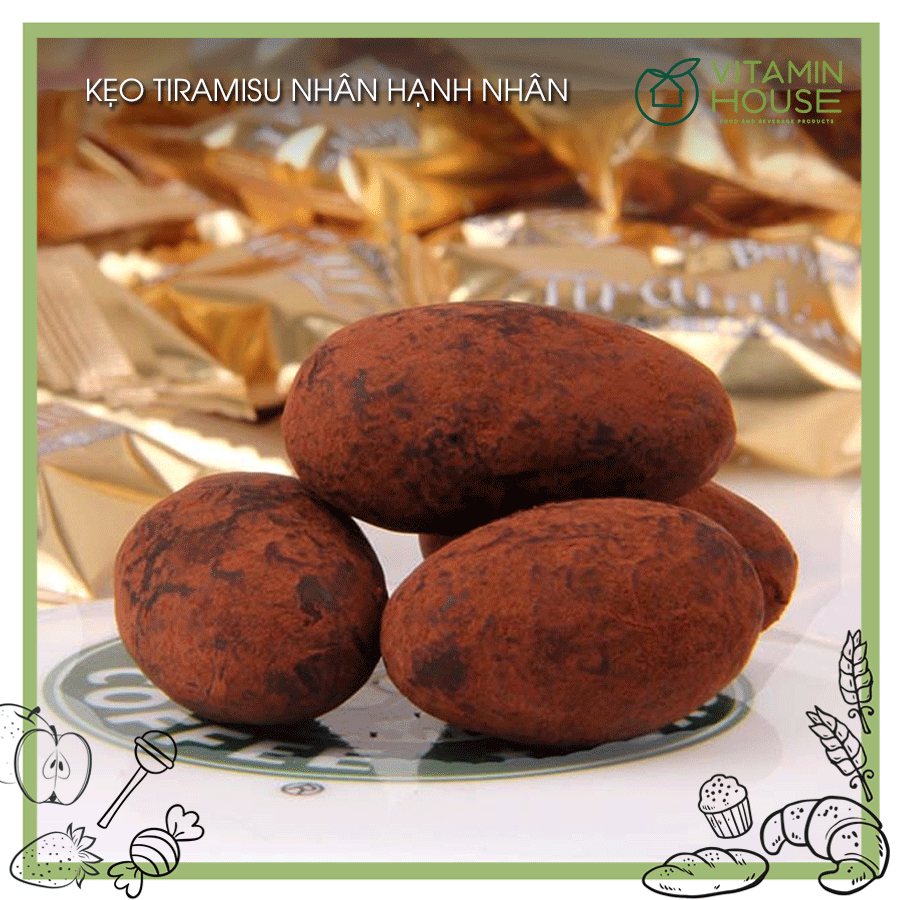 Chocolate Hạnh Nhân Đắng Tiramisu Đỏ 200g