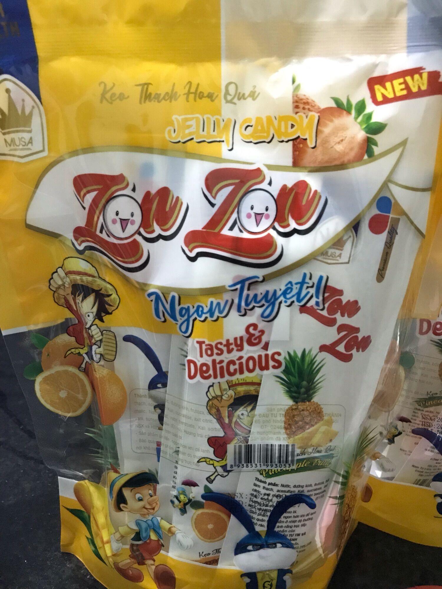 Kẹo Thạch hoa quả 500G đủ vị trái cây