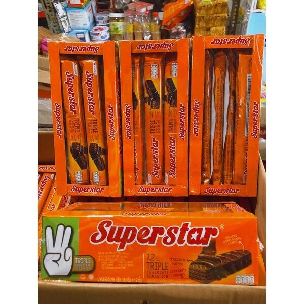 [ NGON TUYỆT ] HỘP 12 THANH BÁNH SUPERSTAR phủ socola
