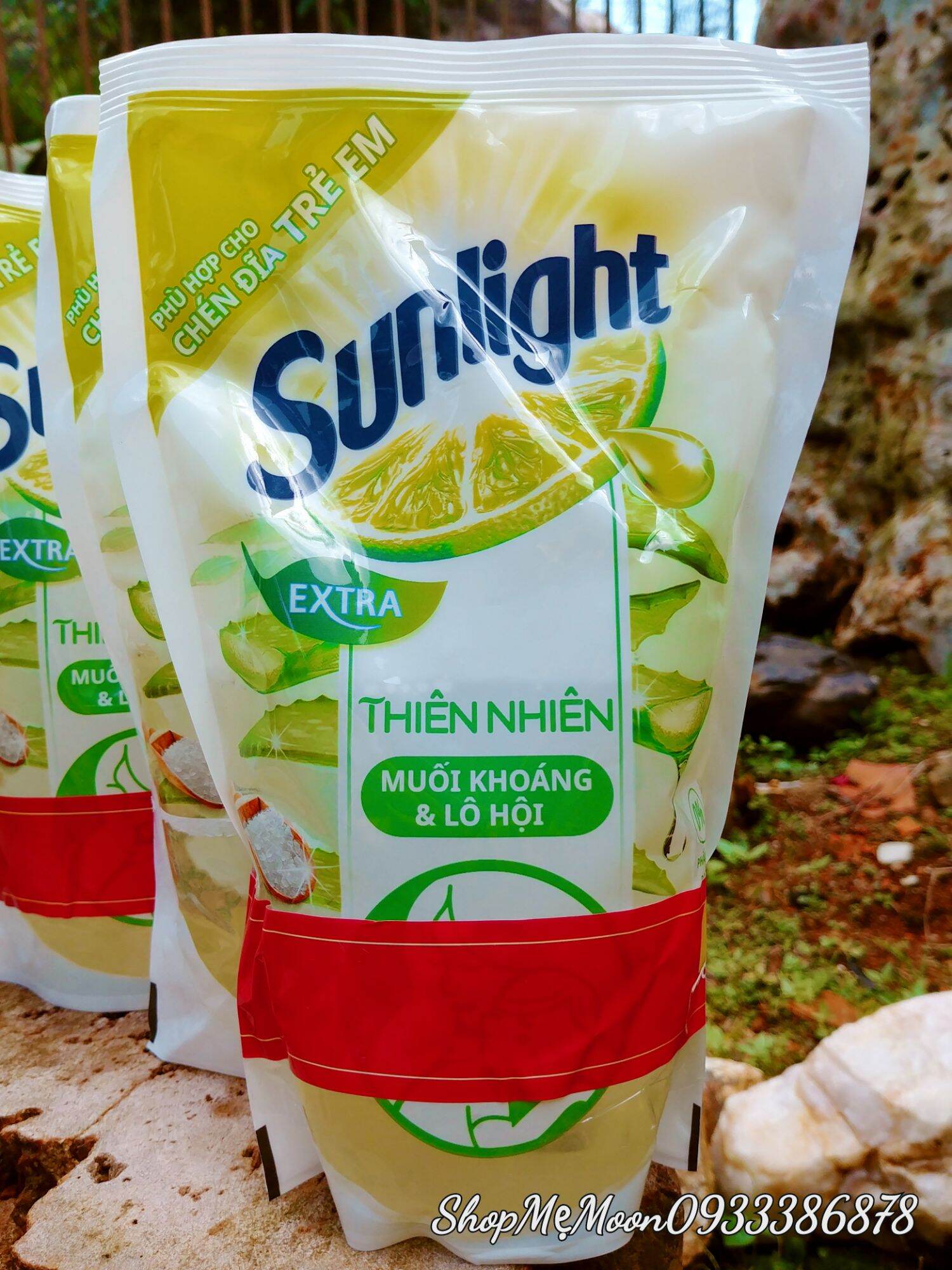 Nước rửa chén sunlight muối khoáng & lô hội