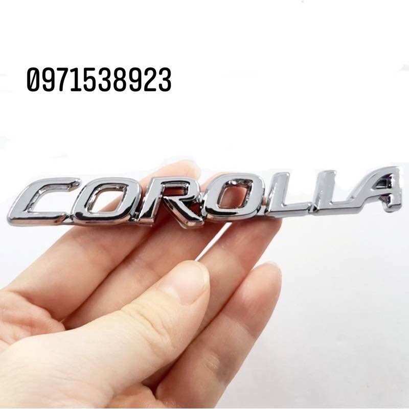 Chữ TOYOTA COROLLA ALTIS dán đuôi xe