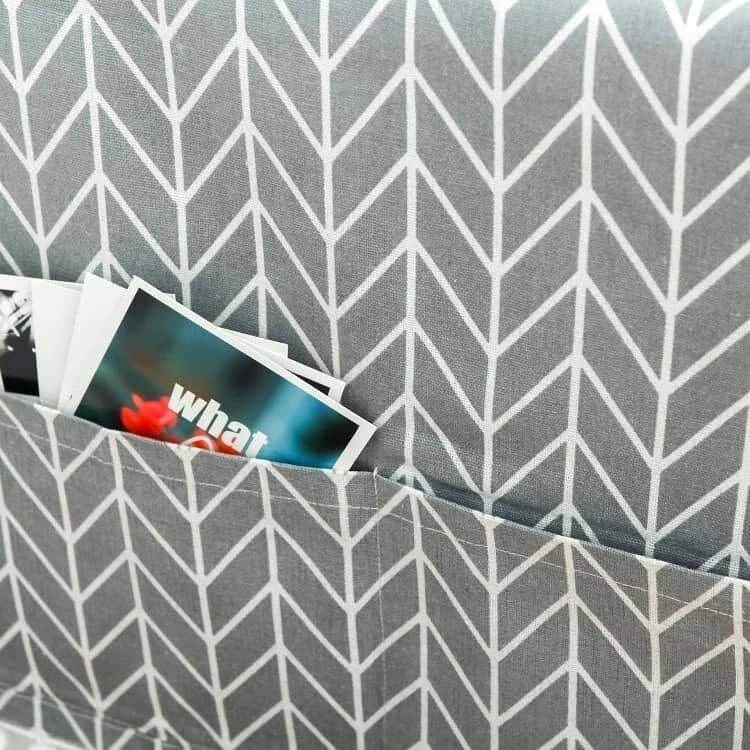 Vải bố/vải canvas họa tiết xương cá xám