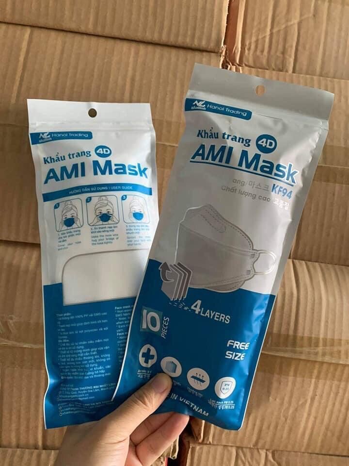 Khẩu trang KF94 4D Ami mask tiêu chuẩn Hàn quốc - Ami official