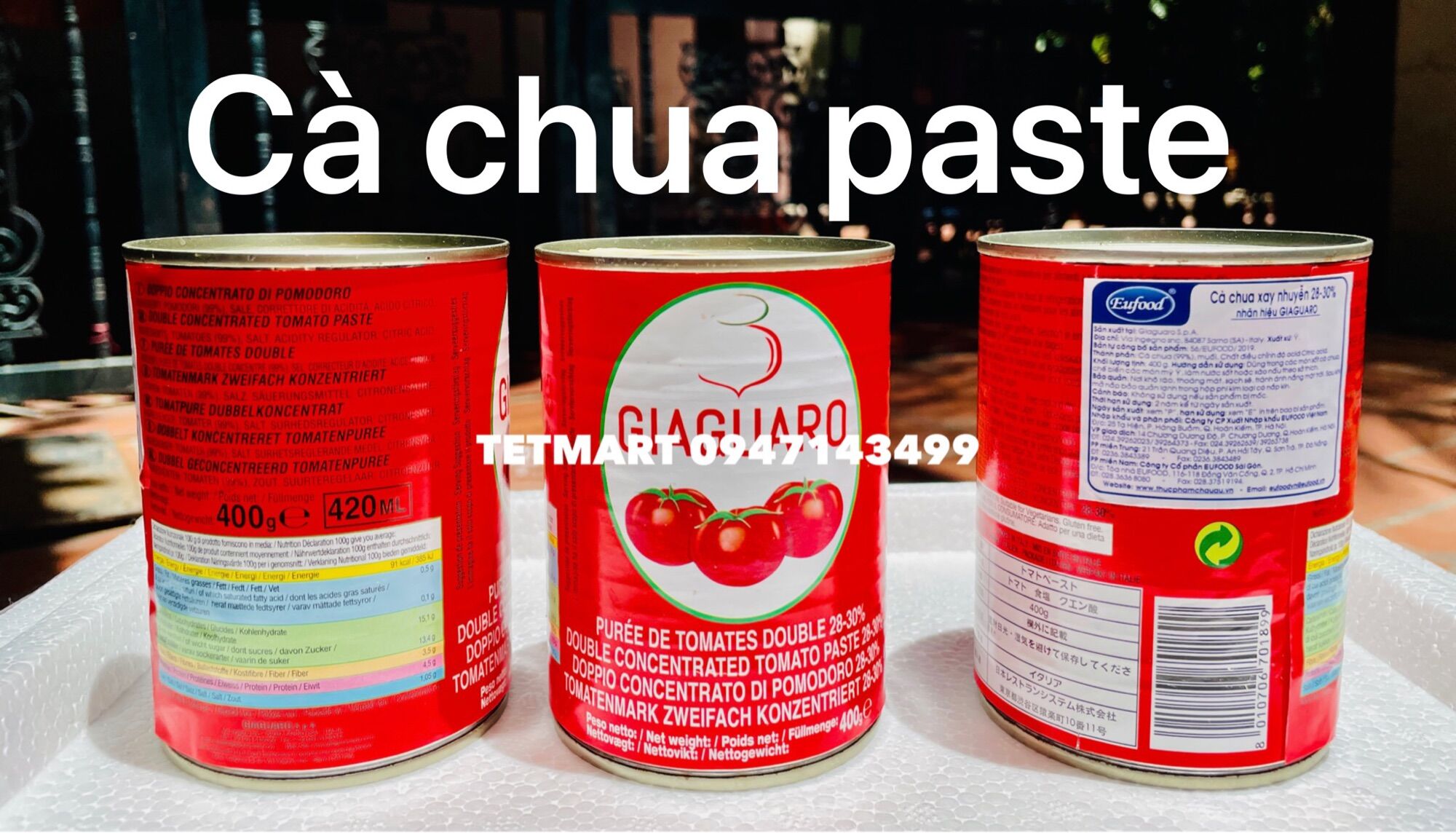 Cà chua xay Giaguaro 400g Tomato Paste
