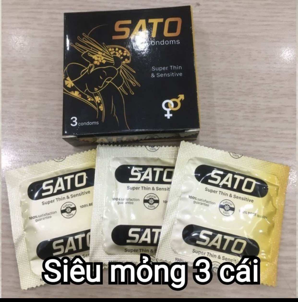 Bao cao su SATO Nhất Nhất - CHE TÊN