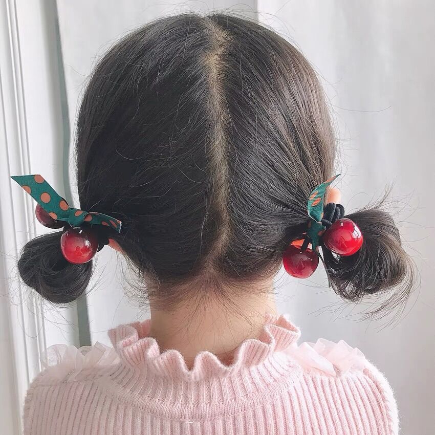 Dây Buộc Tóc Quả Cherry Phong Cách Hàn Quốc dễ thương