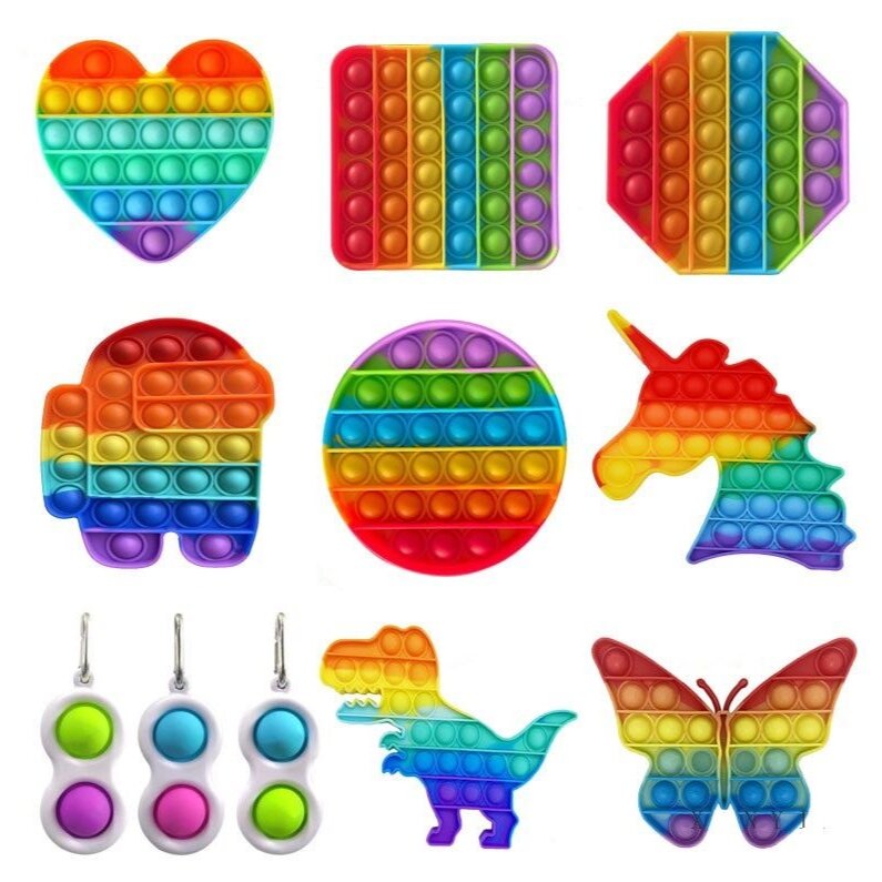 Đồ chơi giải trí thông minh, Pop It 2021loại to, giảm căng thẳng cho trẻ em người lớn among us Mèo Kitty ngựa Pony