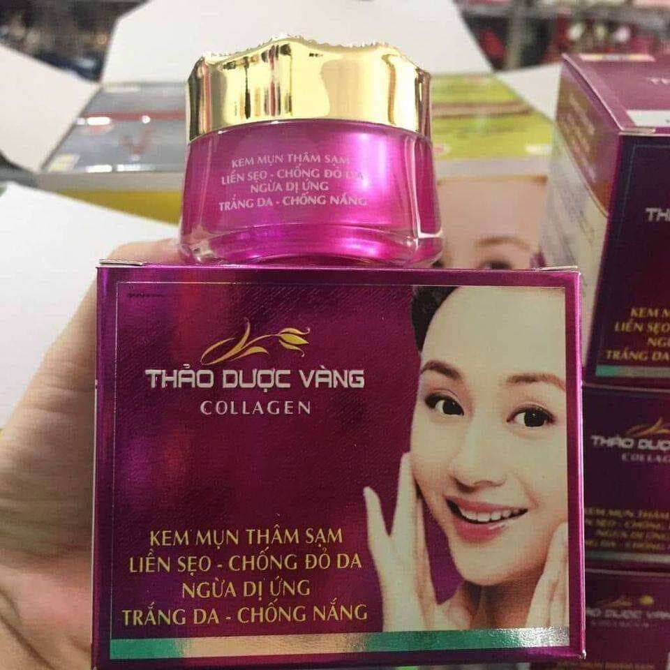 kem thảo dược vàng collagen mụn thâm sạm liền sẹo 15g