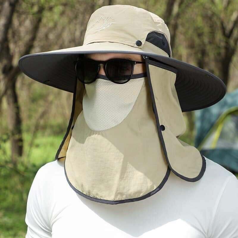 Mũ Nón Tai Bèo Chống Nắng Chơi Golf Tặng Kèm Khăn Che Mặt Và Gáy