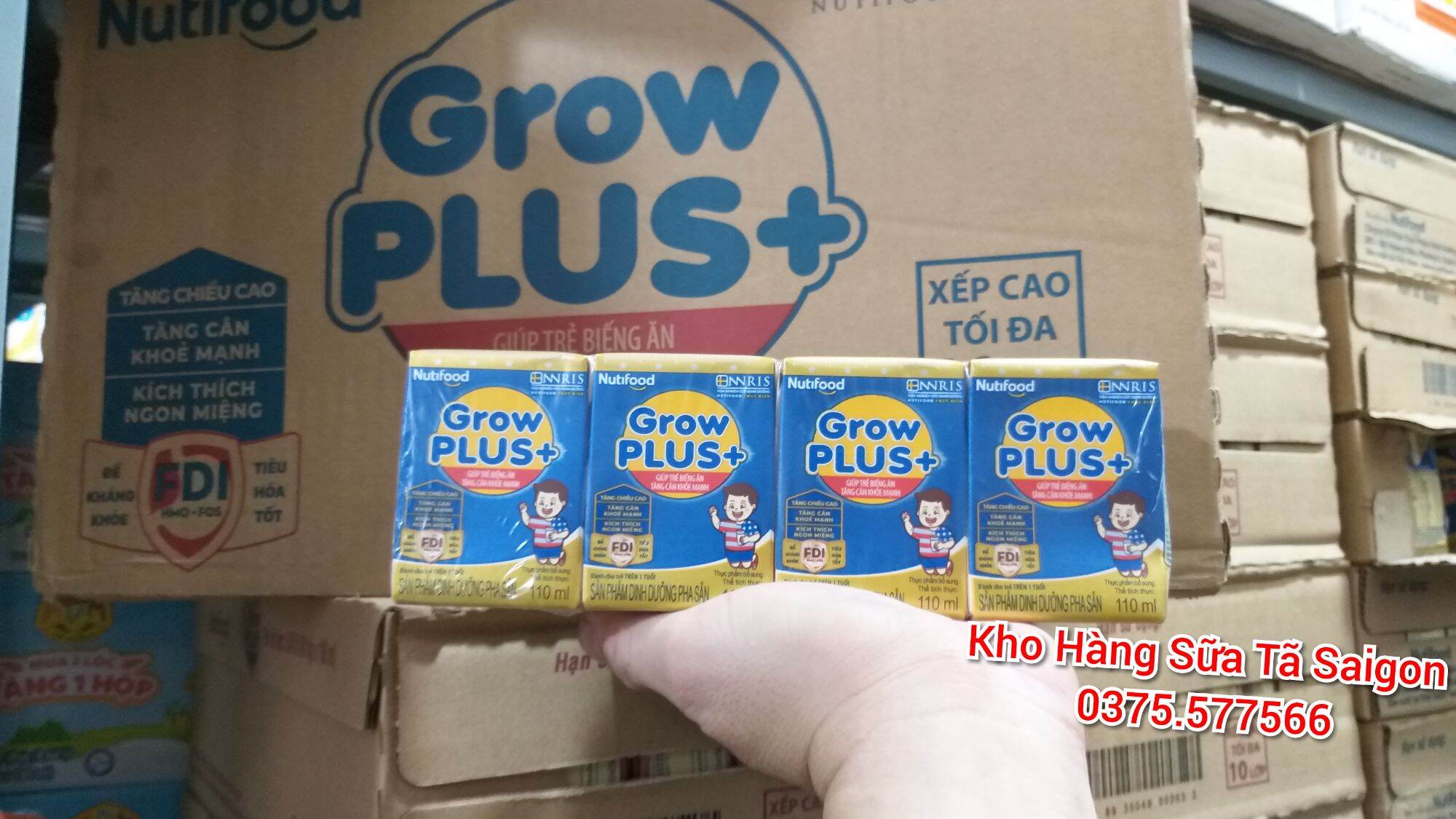 Sữa GrowPlus+ Xanh thùng 48 hộp x 110ml của Nutifood