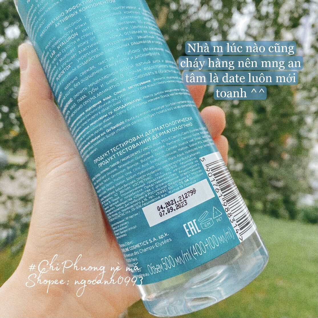 NƯỚC TẨY TRANG B5 EVELINE HYALURON CLINIC