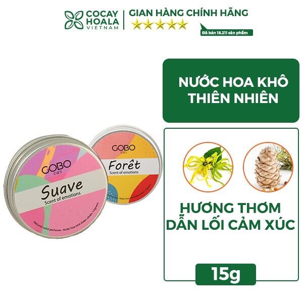 Nước hoa khô dạng sáp cocayhoala - mùi tự nhiên dịu nhẹ tươi mát 15g
