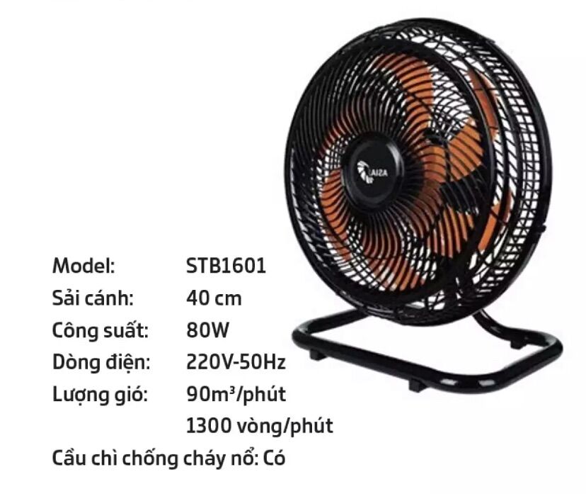 Quạt Sàn Turbo ASIA STB1601 [NEW 2021] (Giao nhanh trong 2-3h Nowship / Grabship)