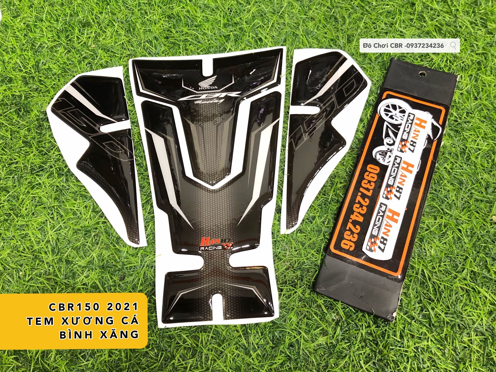 Tem Xương Cá CBR150 2021 - Tem Dán Bình Xăng CBR150