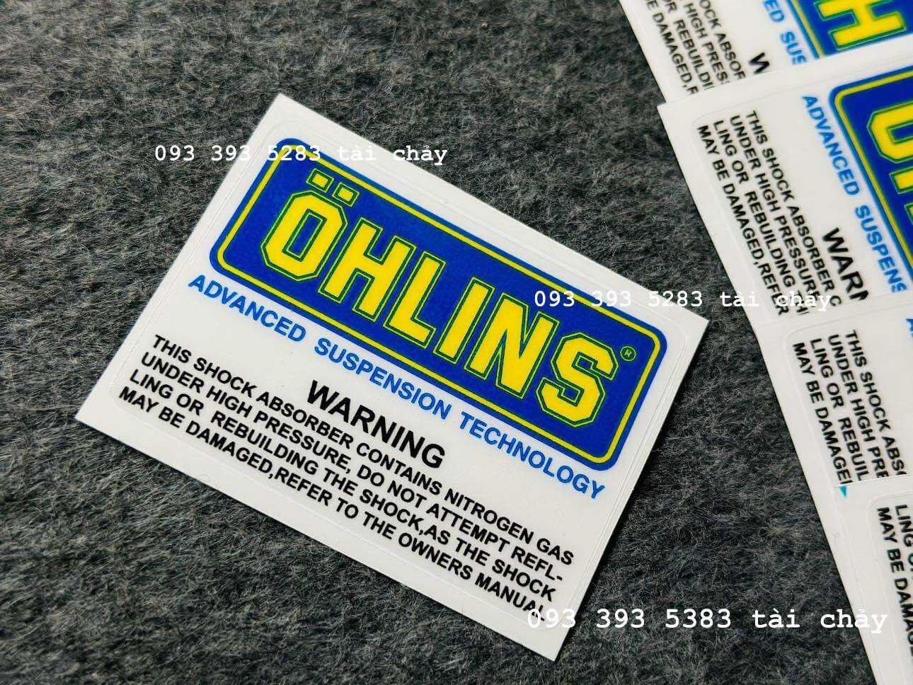 [ 1 BỘ 2 MIẾNG ] TEM OHLINS TRONG SUỐT DÁN BÌNH DẦU VÀ NHIỀU VI TRÍ KHÁC