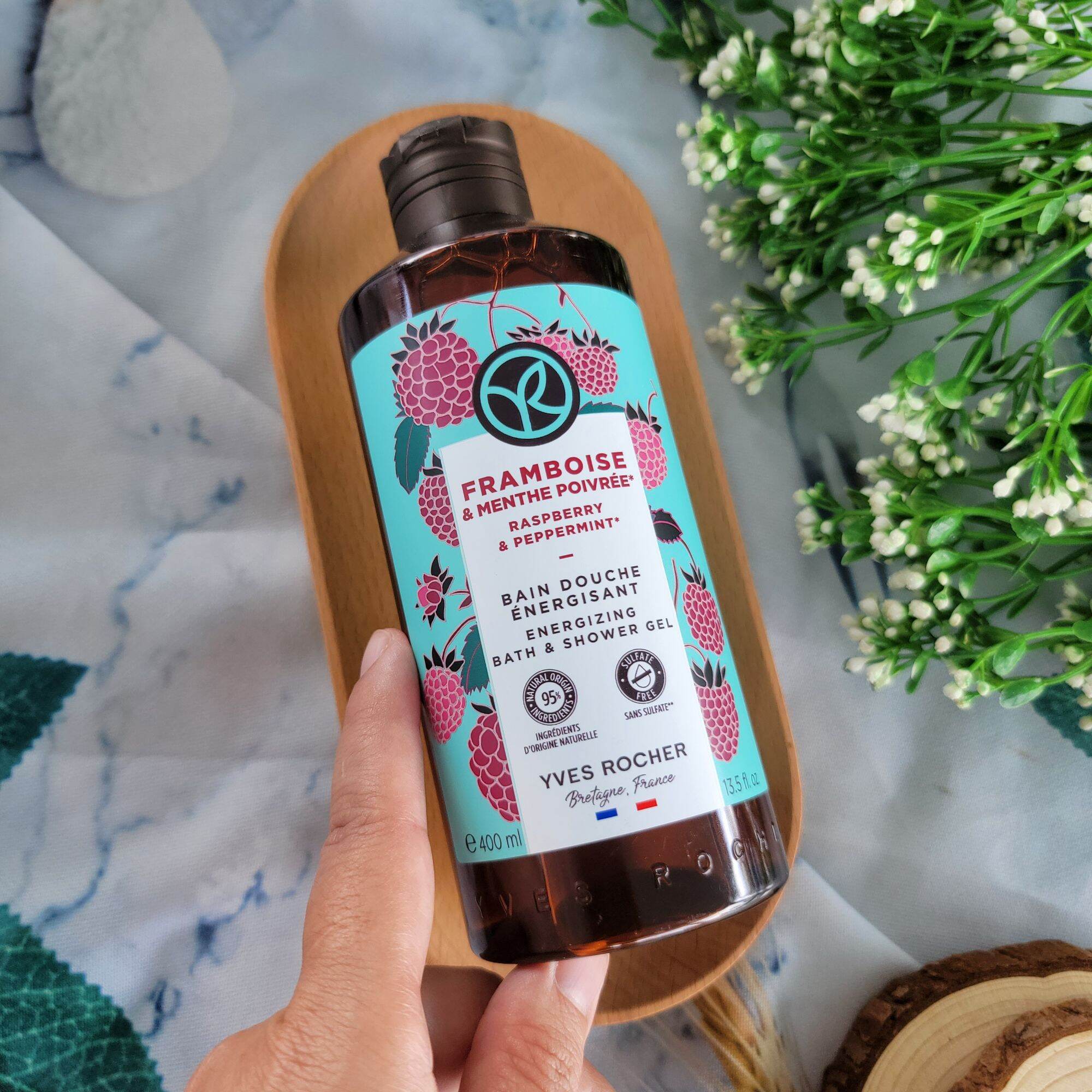 Sữa tắm Yves Rocher chính hãng 400ml Hương Mâm xôi đỏ bạc hà