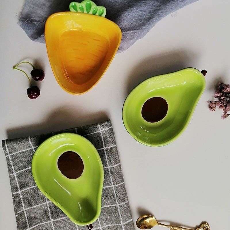Bát ăn dặm cho bé Gốm sứ cao cấp hình củ quả