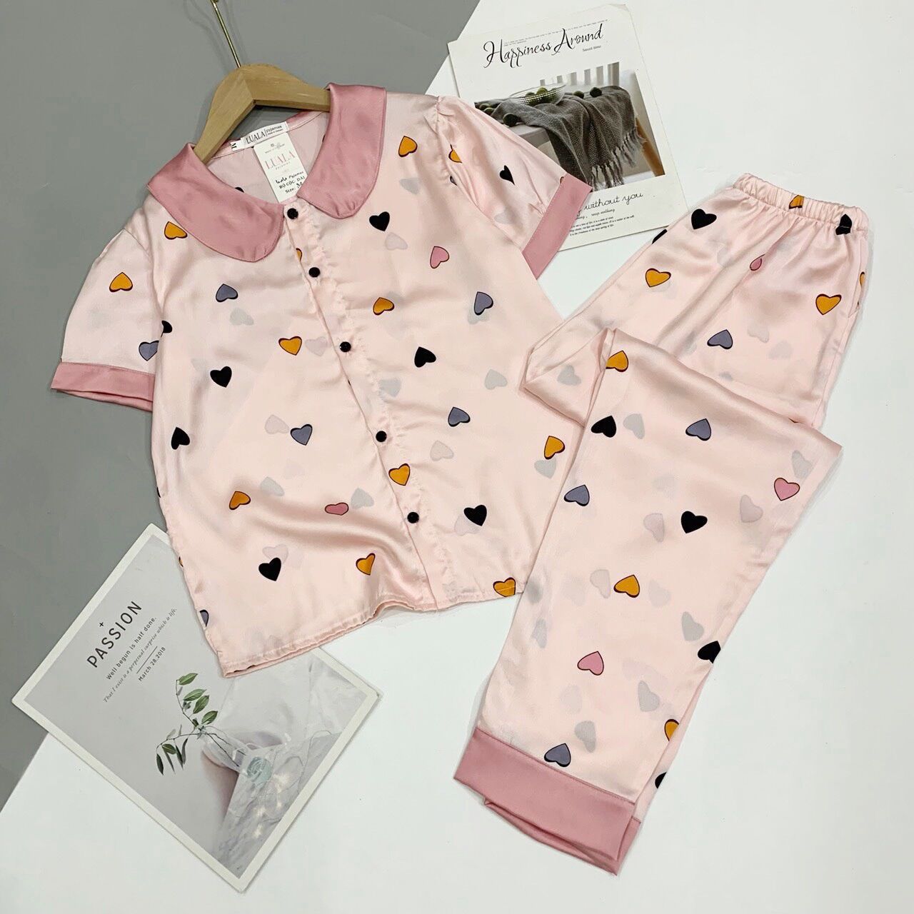 Bộ Pyjama lụa Latin cao cấp , bộ ngủ lụa loại 1 có size