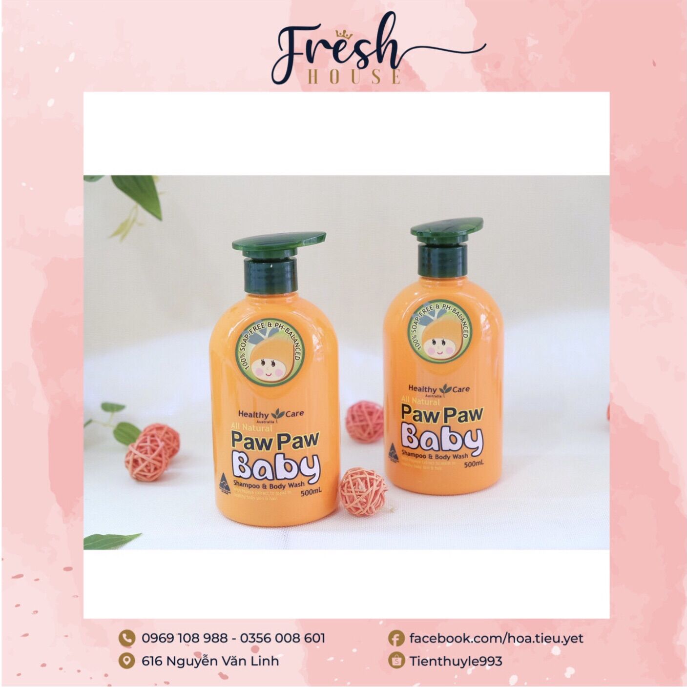 Sữa tắm đu đủ Healthy Care Paw Paw 500ml