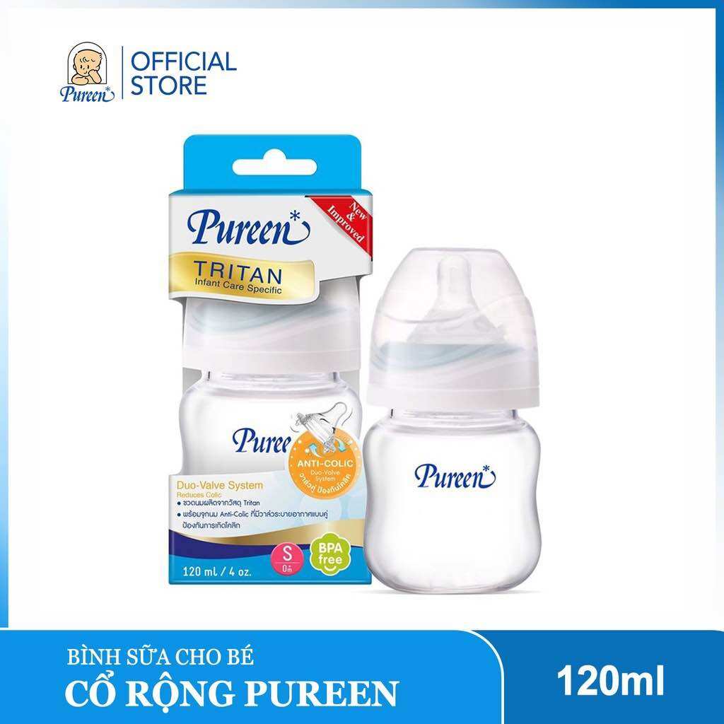Bình sữa cổ rộng pureen 120ml