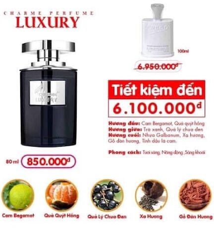 Nước hoa luxury 80ml + tặng chai mini