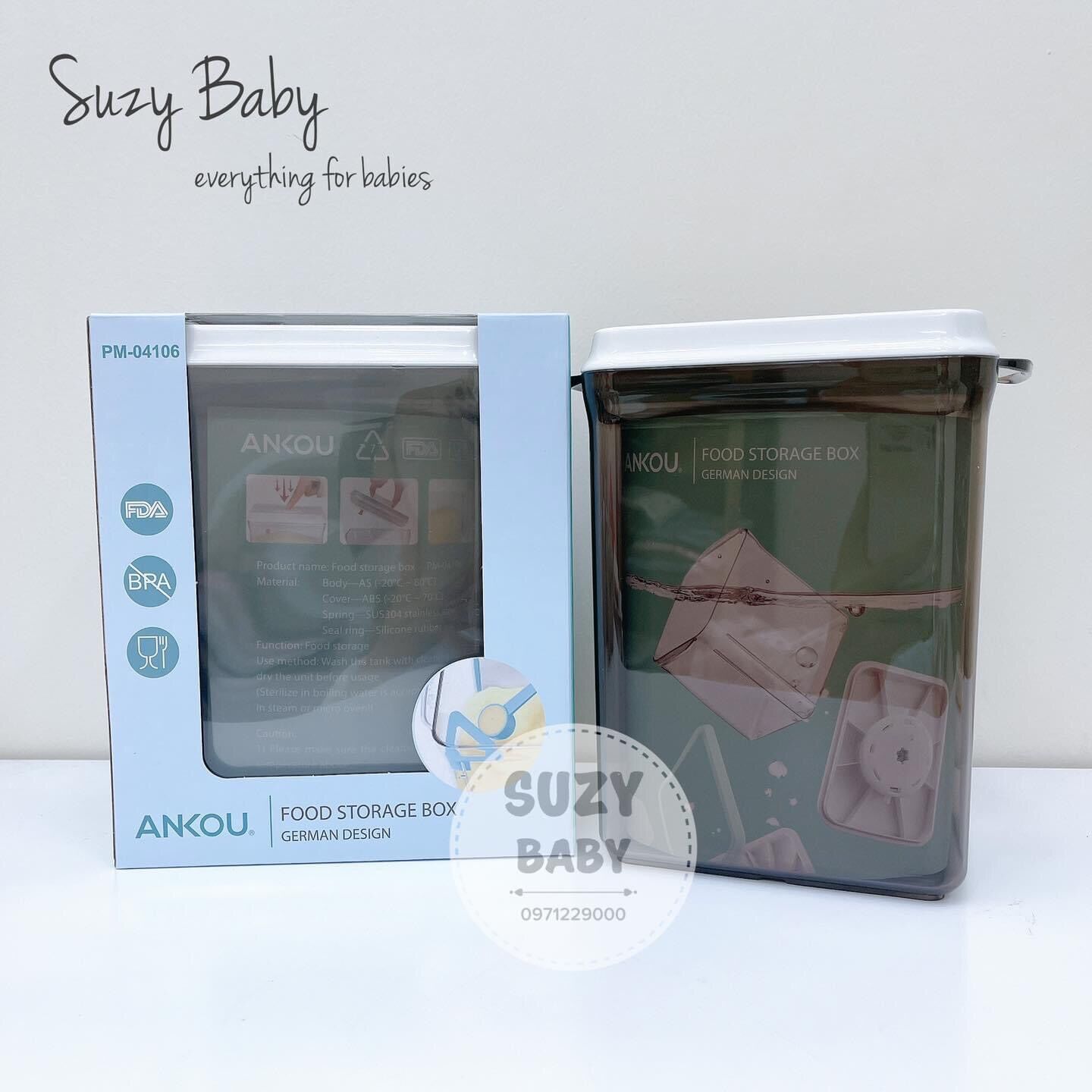 HỘP TRỮ SỮA, ĐỒ ĂN ANKOU 2.3L