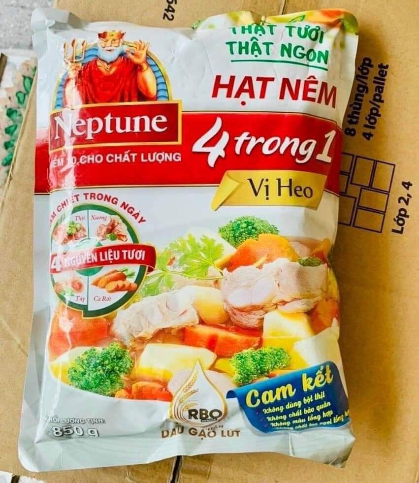 Hạt nêm Neptune 4 in 1 vị heo 850gr