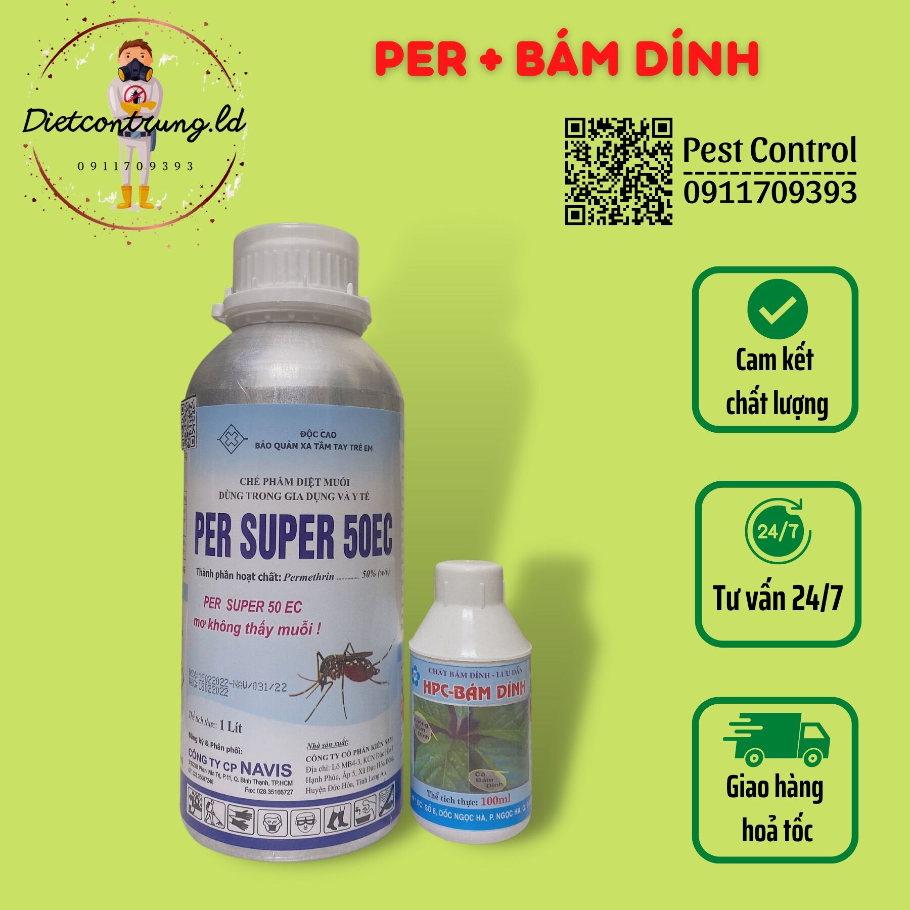 Combo PER SUPER 50EC kèm bám dính ( diệt muỗi, côn trùng)