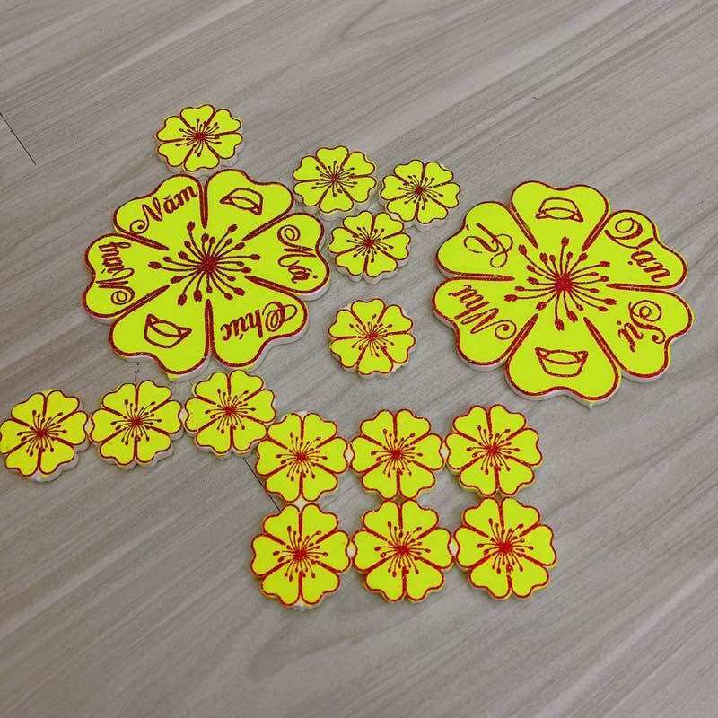 [HCM]Hoa mai xốp trang trí tết size 22cm