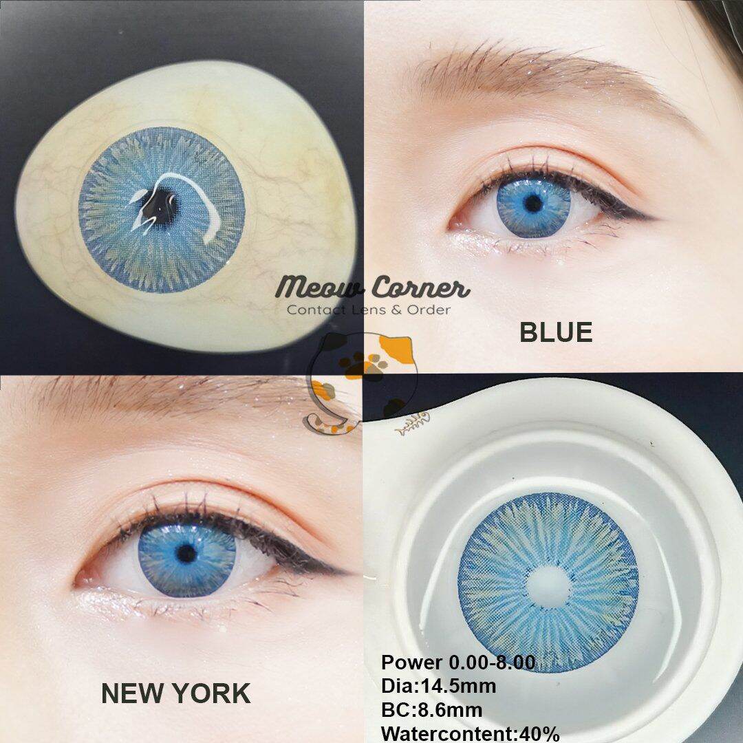 Lens new york 7 màu cơ bản có độ cận