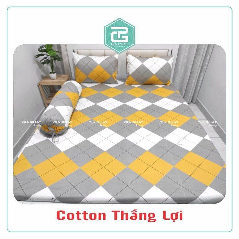 Ga giường Drap lẻ 100% Cotton Thắng Lợi 1m8x2m nệm cao 5-15cm ( không áo gối )