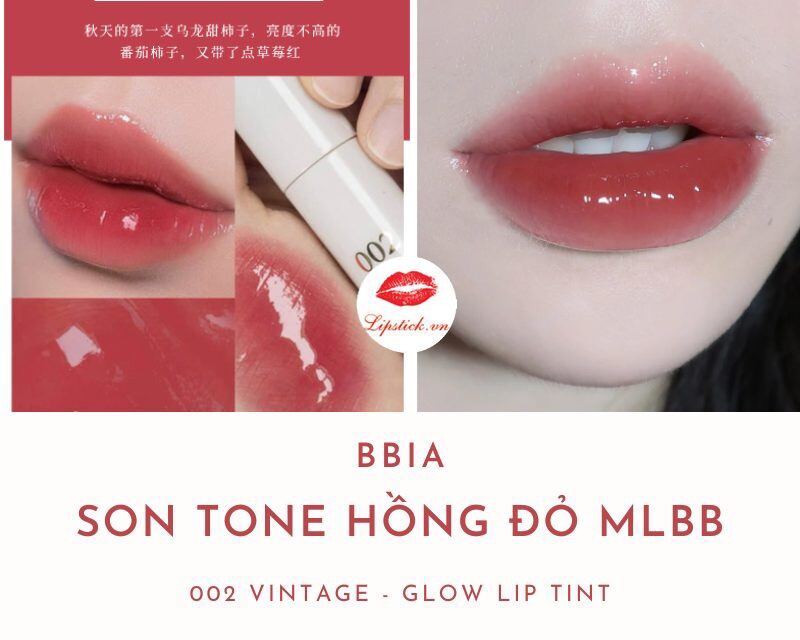 [Hàn Quốc] Son Tint Bóng Bbia Glow Lip Tint 3.2g , căng bóng , mềm mịn, lâu trôi