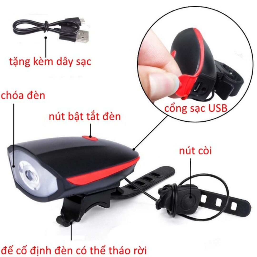 Đèn còi 7588-b xe đạp