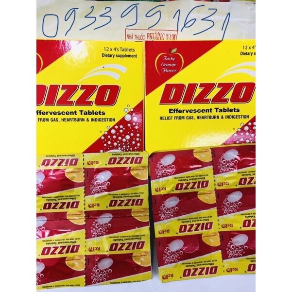 Viên sủi tiêu hoá Dizzo-vĩ 4viên