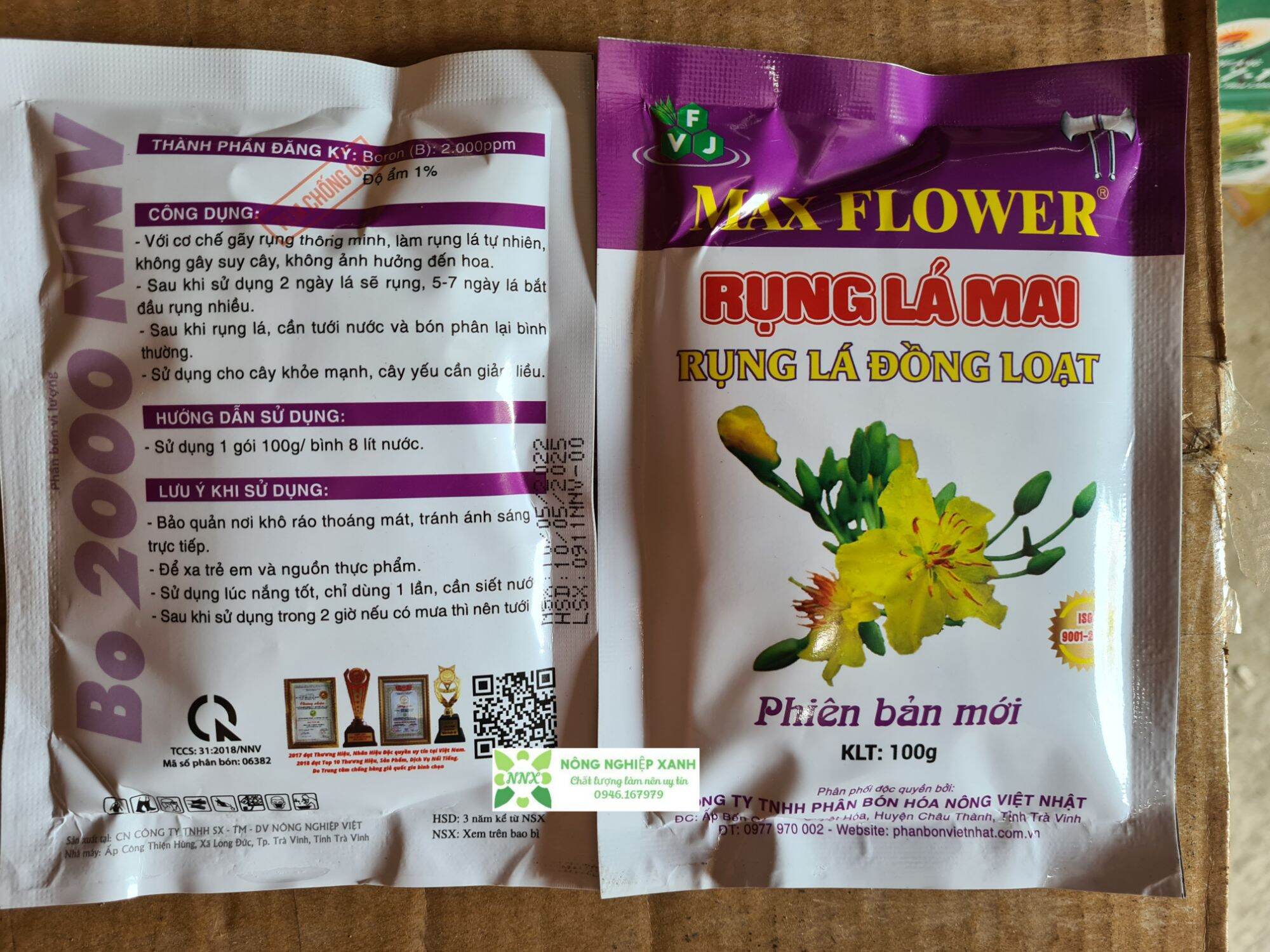 Max flower - thuốc rụng lá mai gói 100g