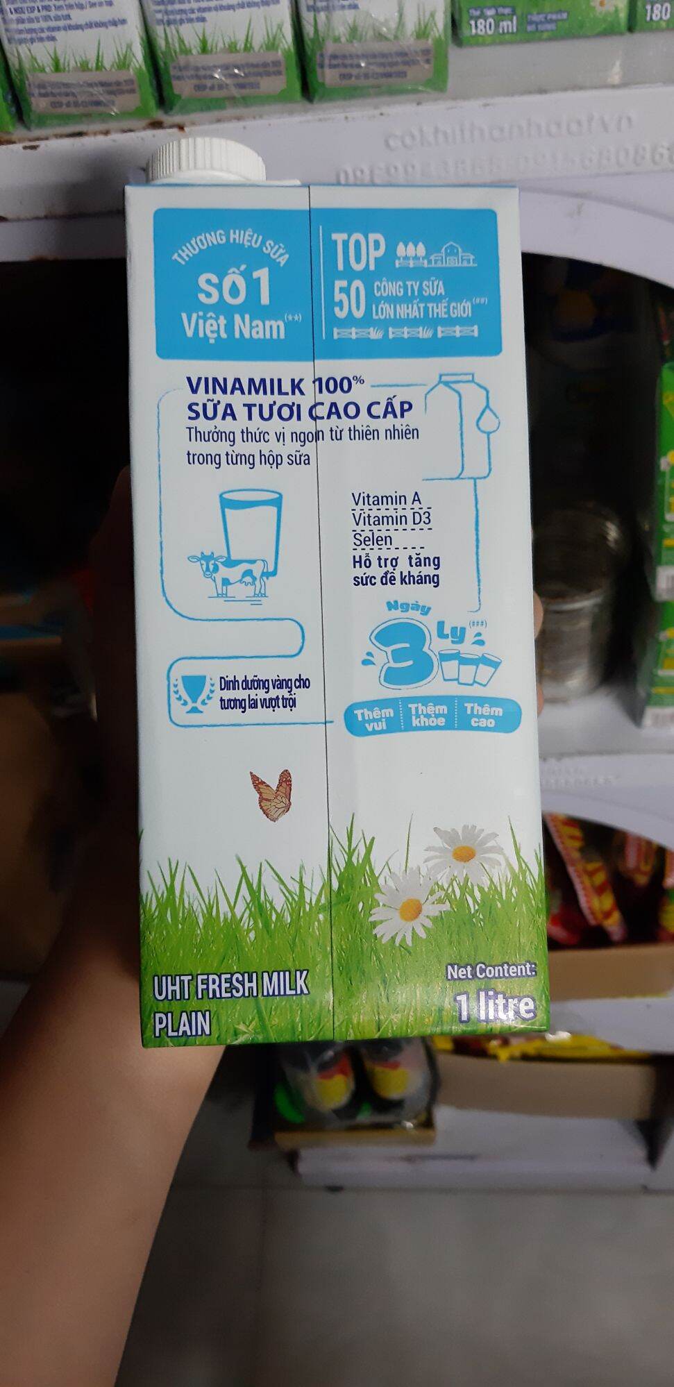 sữa tươi vinamil không đường 1 lít