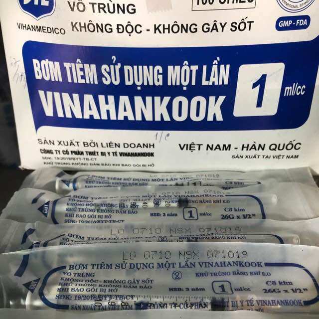 Kim Tiêm 1ML, 3ML, 5ML,10ML , 20ML , 50ML Vinahankook