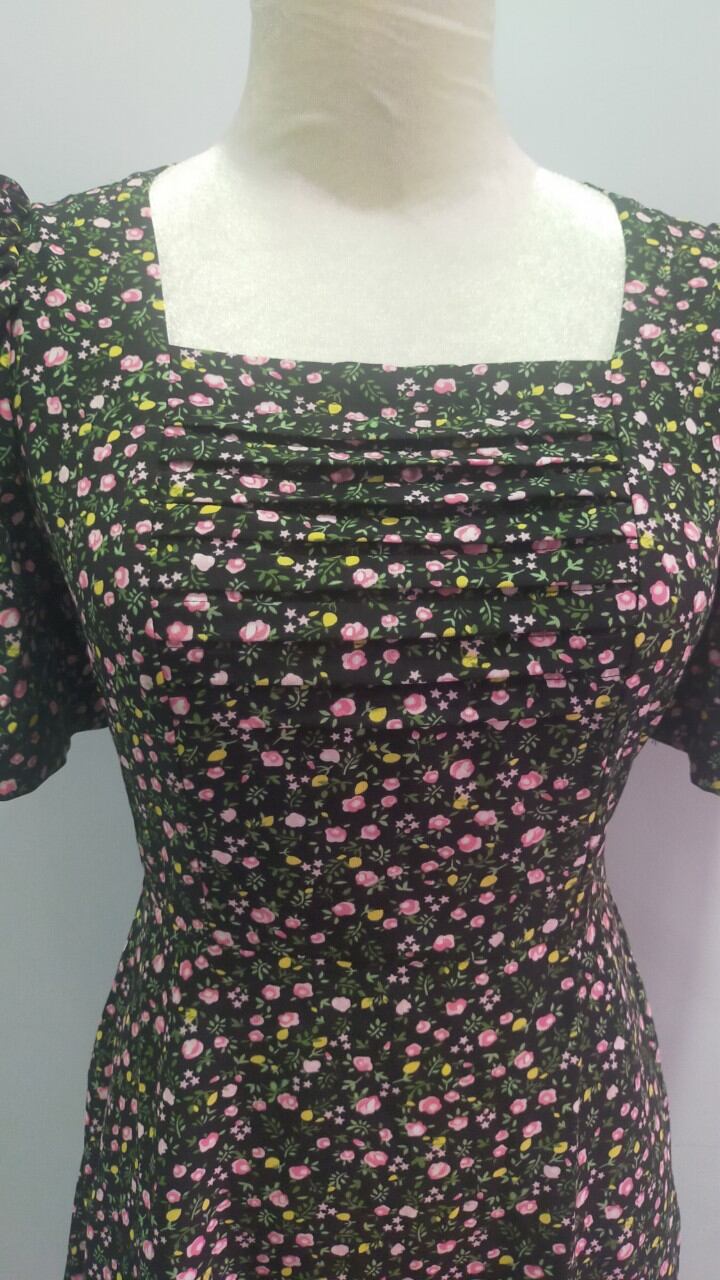 Đầm Hoa Nhí Chất Lụa Xếp Ly Ngực Size L đến XXL ♥️