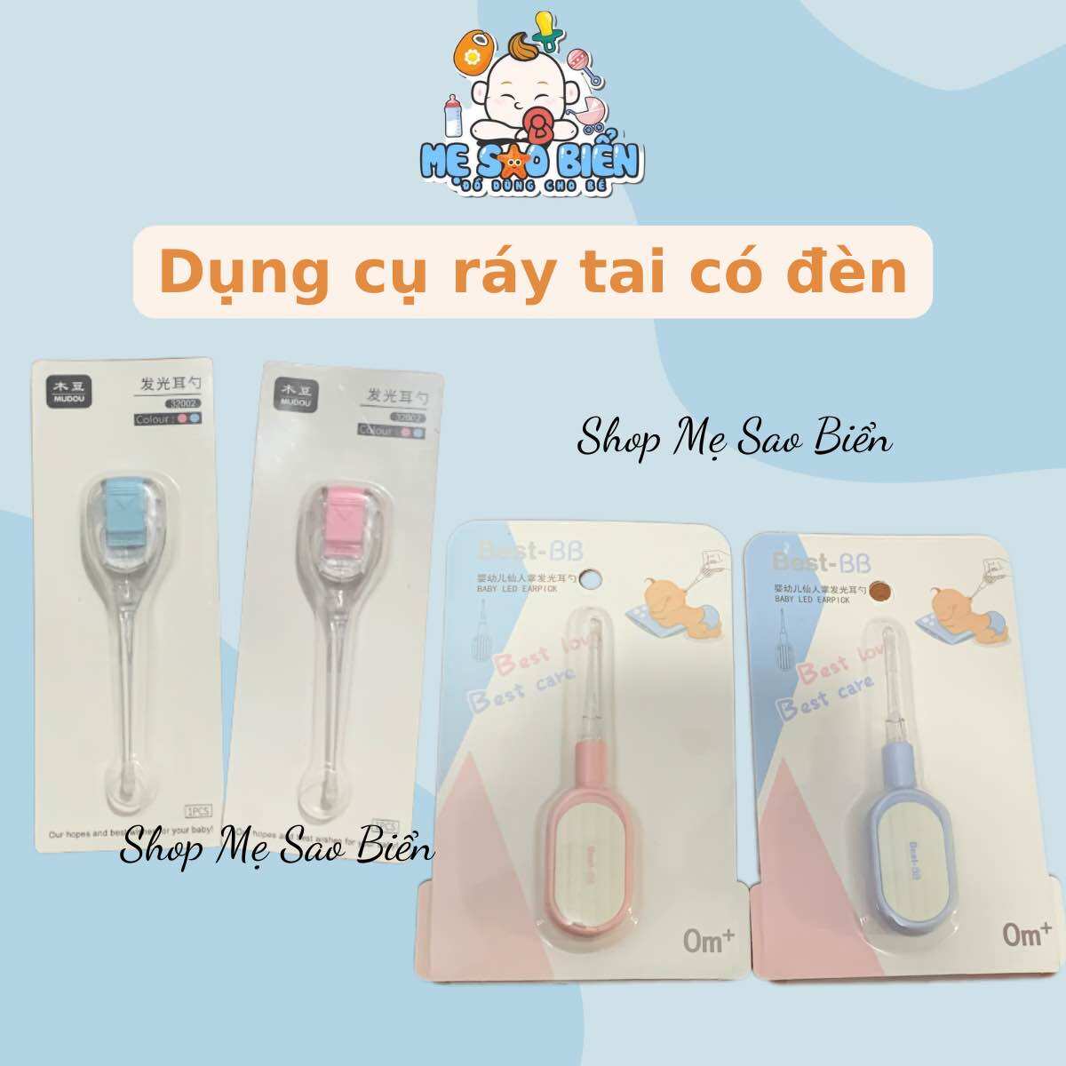 Dụng cụ ráy tai cho bé có đèn Best BB