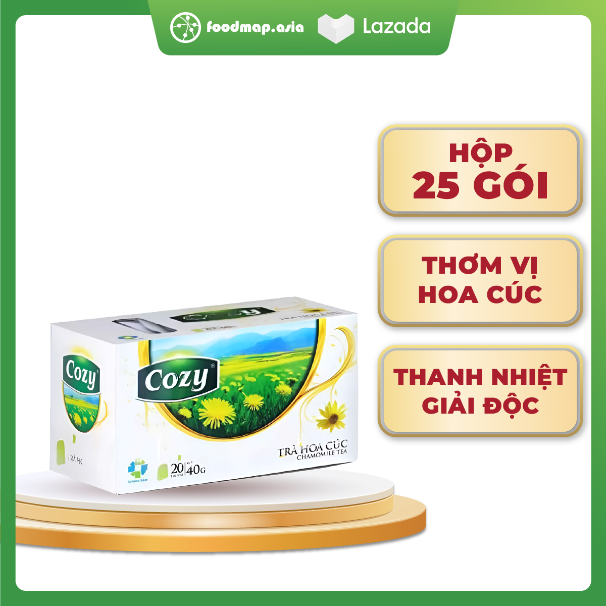 Trà Thảo Dược Hoa Cúc - Hộp 40G - Cozy