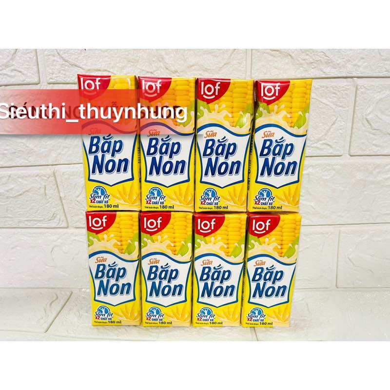 Lốc 4 hộp sữa bắp non lif kun 180ml